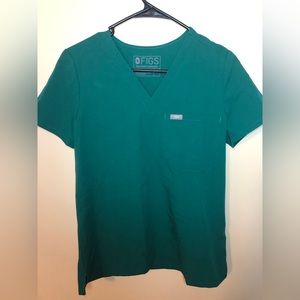 Green Figs Scrub Top, XS